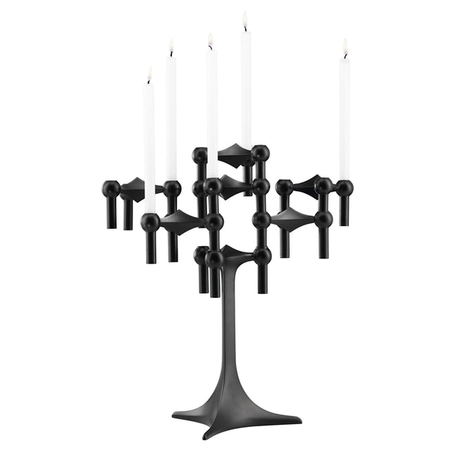 Kerzenständer schwarz 26cm hoch - Stoff Nagel - DesignWe.Love