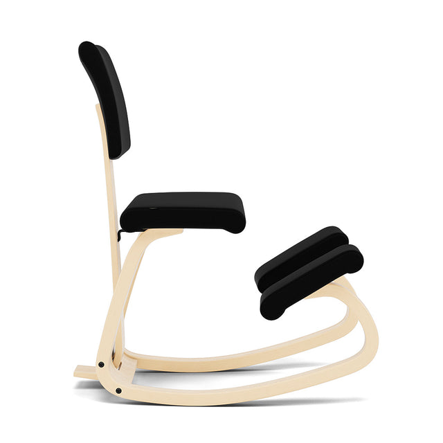 Kniestuhl mit Rückenlehne Variable Plus (Natur/Schwarz) - Varier Furniture