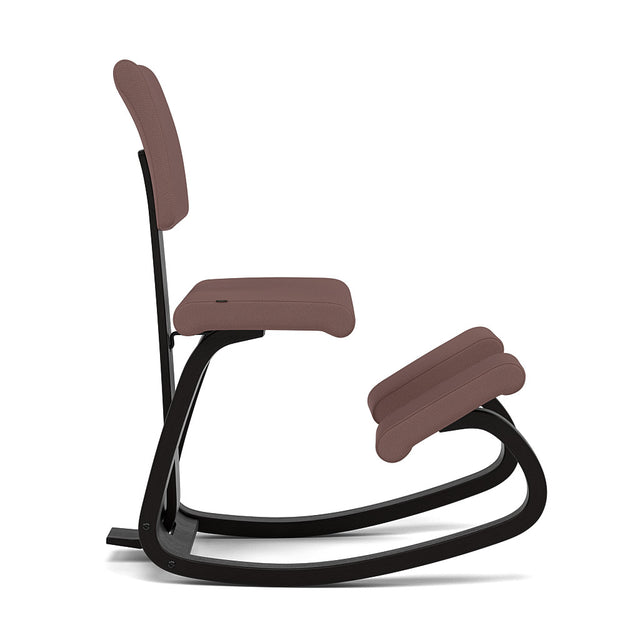 Kniestuhl mit Rückenlehne Variable Plus (Schwarz/Braun) - Varier Furniture