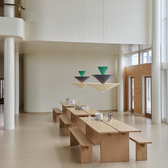 LN15 Gio Pendelleuchte Grün/Blau 92 cm - &Tradition - DesignWe.Love