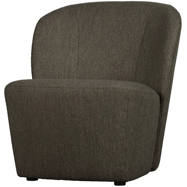 Lofty Sessel Bouclé Braun von VT Wonen