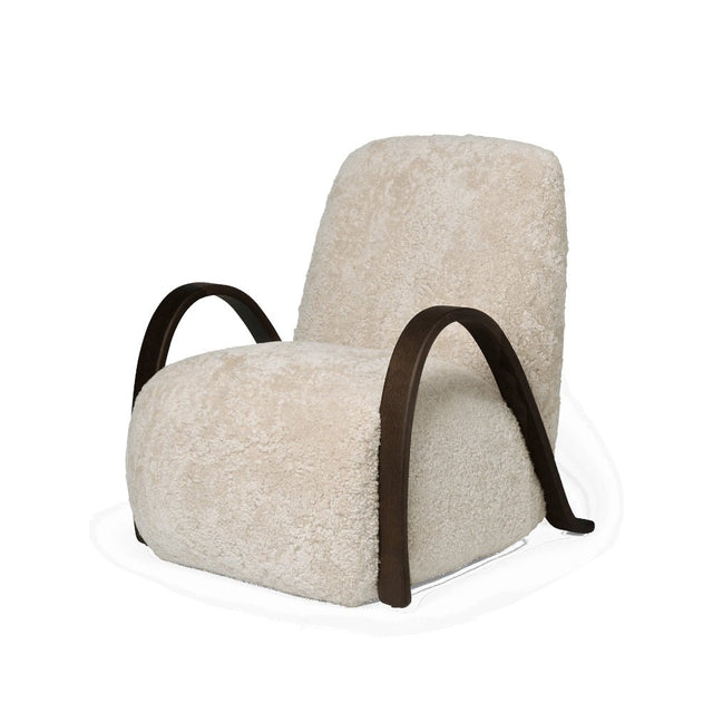 Lounge Chair Buur, Sheepskin Moonlight - Sessel von ferm LIVING - DesignWe.Love