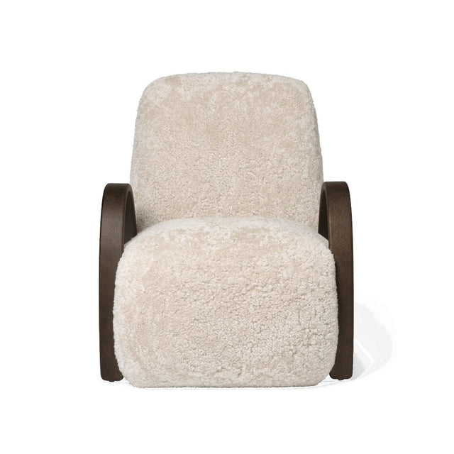 Lounge Chair Buur, Sheepskin Moonlight - Sessel von ferm LIVING - DesignWe.Love