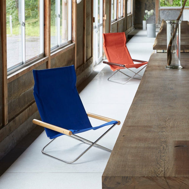 Loungesessel Blau/Natur - Nychair X - DesignWe.Love
