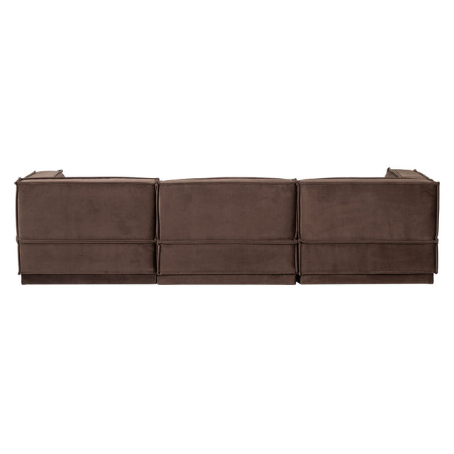 Manu Chaise Lounge Sofa Velvet Braun (rechts) - WOOOD