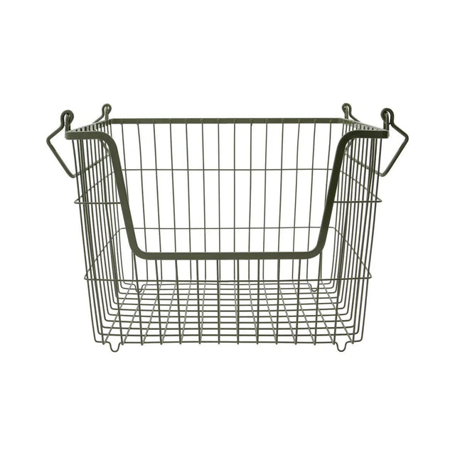 Metallkorb Taw 27 cm stapelbar Armygrün - House Doctor - DesignWe.Love