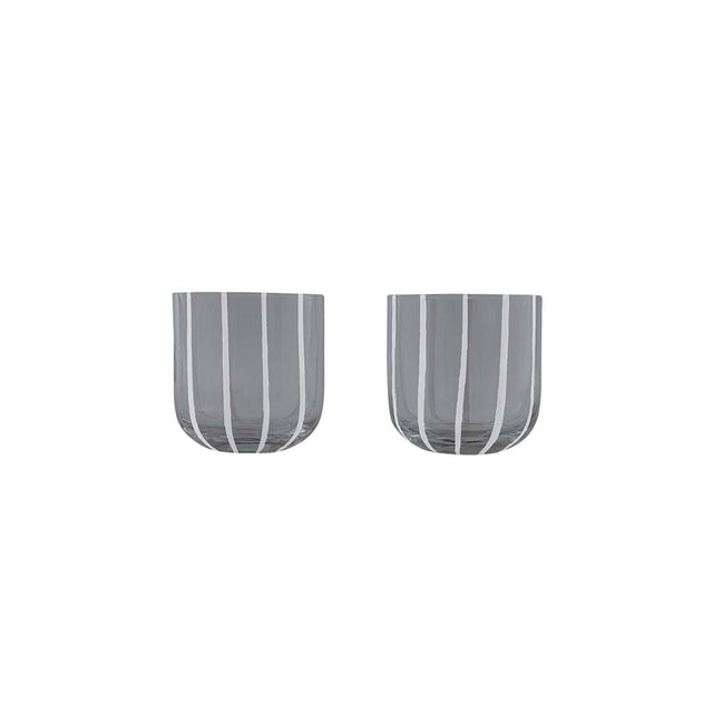 Mizu Trinkglas 2er-Set grau - OYOY