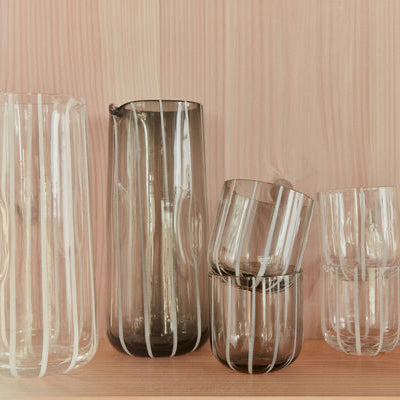 Mizu Trinkglas 2er-Set grau - OYOY