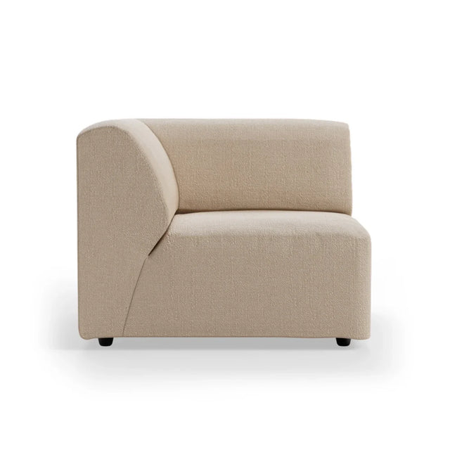 HKliving Jax Couch Modulsofa Endelement Links in Knotted Beige, Freisteller