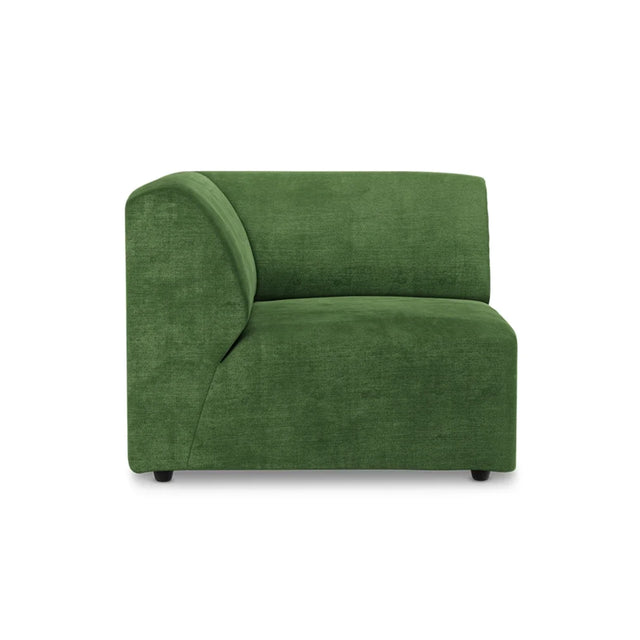 HKliving Jax Couch Modulsofa Endelement Links in Royal Velvet Green, Freisteller