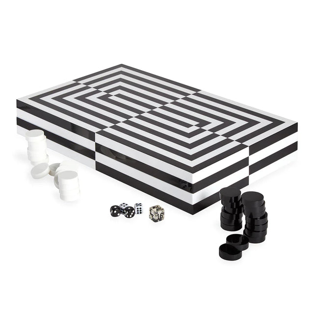 Op Art Backgammon Set Spiel - Jonathan Adler