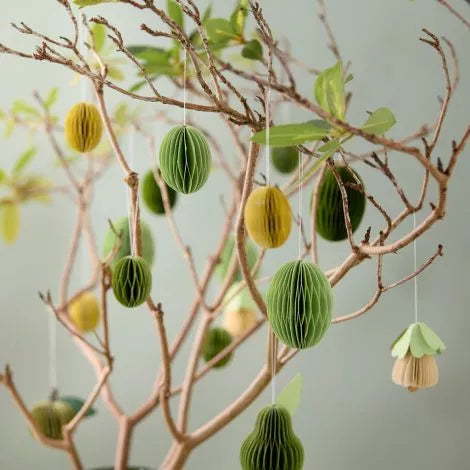 Ostereier Papier Swirl XS Ivy (6er-Set) - Bungalow DK