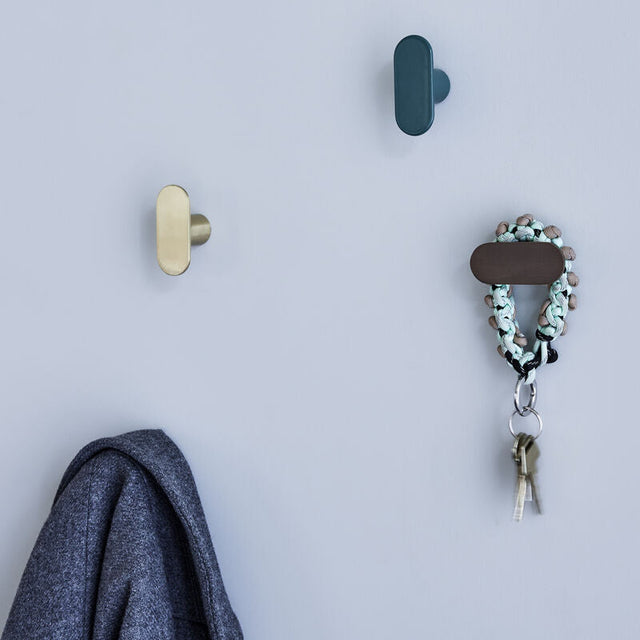 Piccolo Wandhaken Messing - Hübsch Interior