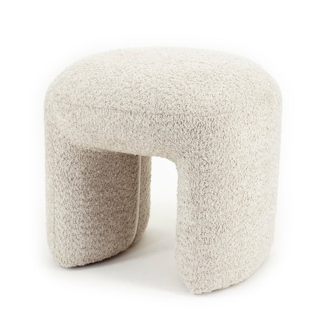 Polster Hocker Sahi Bouclé Taupe - By Boo