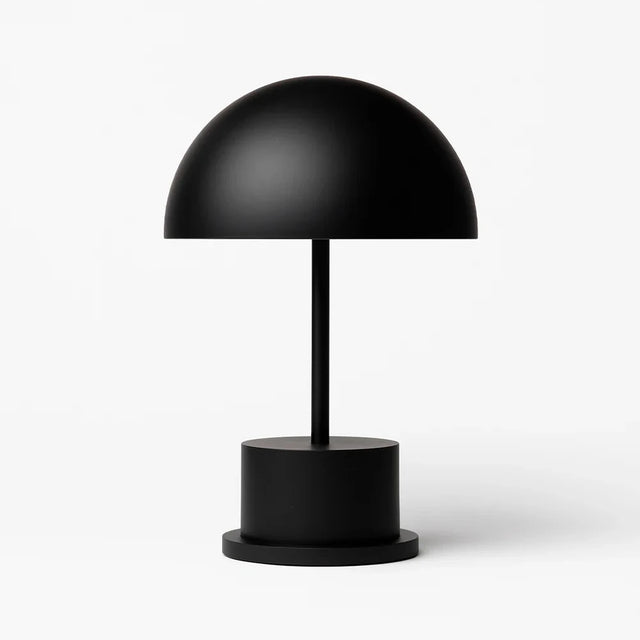 Printworks Riviera Lamp, kabellose Tischlampe schwarz, Pilzform freigestellt