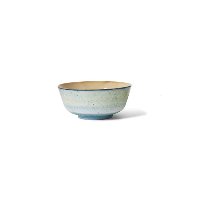 HKliving Ramen Schüssel Minimalist Blau – 70s Ceramics Ramen Bowl aus Keramik, Ø 19 cm