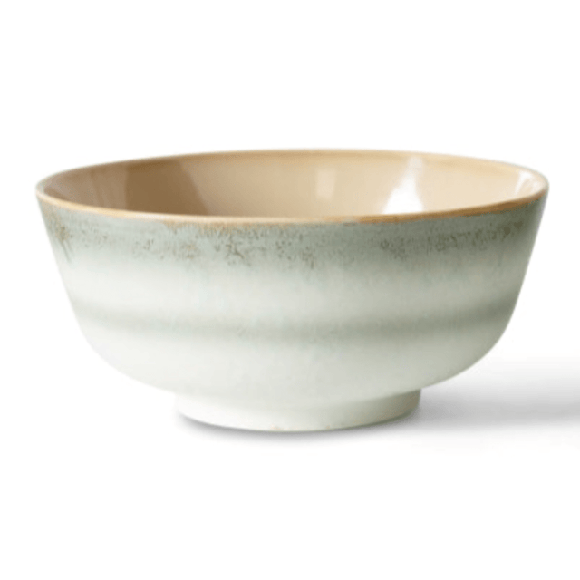 HKliving Ramen Schüssel Verge Grau – 70s Ceramics Ramen Bowl aus Keramik, Ø 19 cm