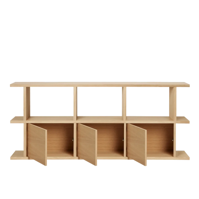 Regal Kona 3x2 Raster mit Schrankeinsätzen Eiche Natur - ferm LIVING - DesignWe.Love
