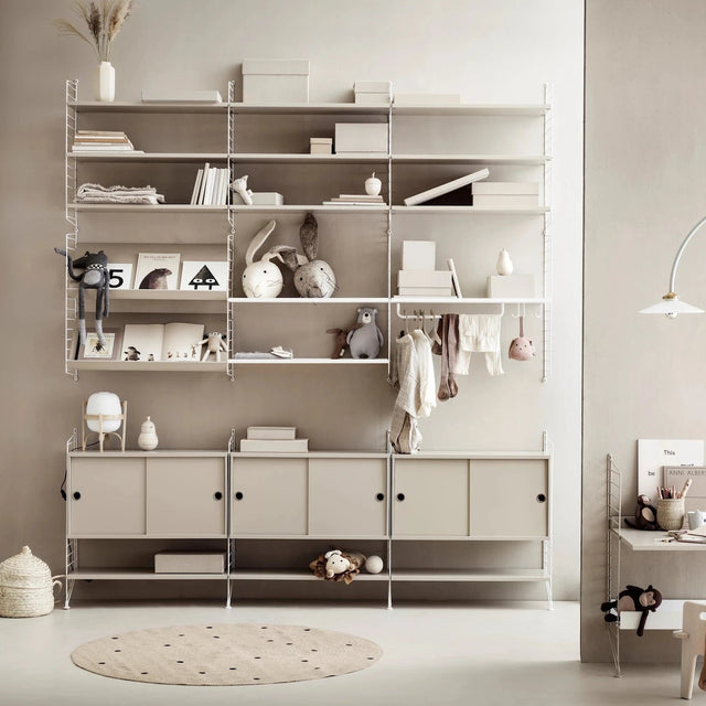 Regalboden 3er Set Beige 78x30cm - String Furniture - DesignWe.Love