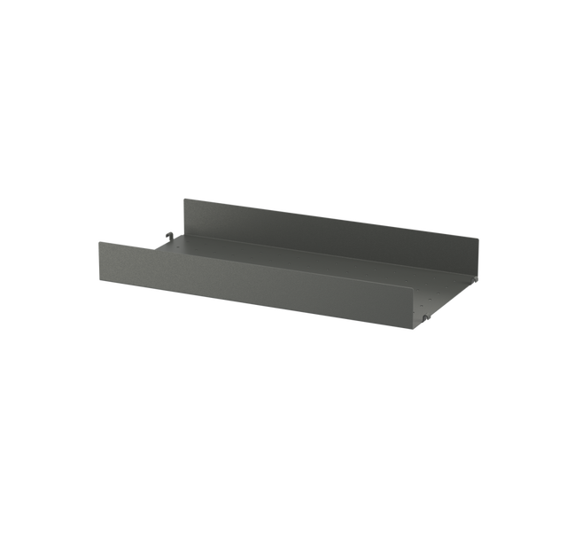 Regalboden aus Metall mit hohem Rand 58x30cm - Regalsystem - String Furniture