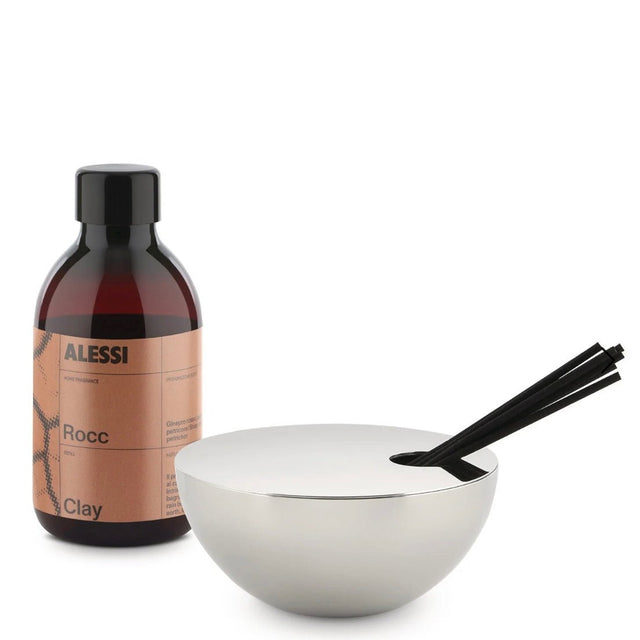 Alessi Rocc Raumduft Diffuser Clay mit Duftstäbchen, Design von Michael Anastassiades
