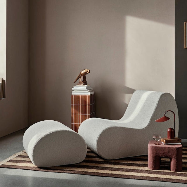 Rouli Set Sessel und Pouf off - white - fermLIVING - DesignWe.Love