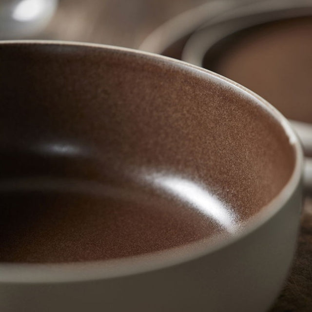 Salatschüssel Ø 25 cm Matte White/Matte Bark - Studio Round North