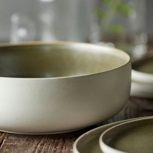 Salatschüssel Ø 25 cm Matte White/Matte Moss - Studio Round North