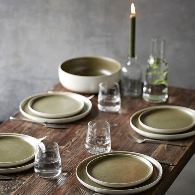 Salatschüssel Ø 25 cm Matte White/Matte Moss - Studio Round North