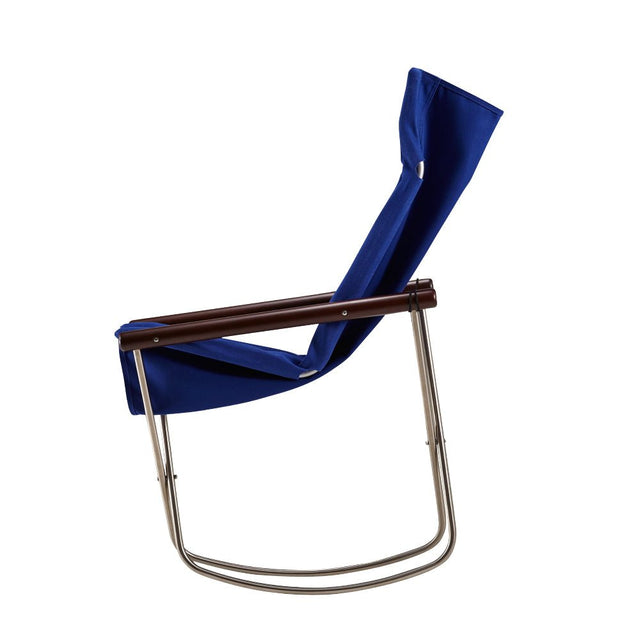 Schaukelstuhl Nychair X Blau/Dunkelbraun - Nychair X - DesignWe.Love