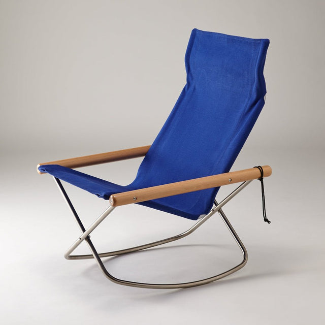 Schaukelstuhl Nychair X Blau/Natur - Nychair X - DesignWe.Love