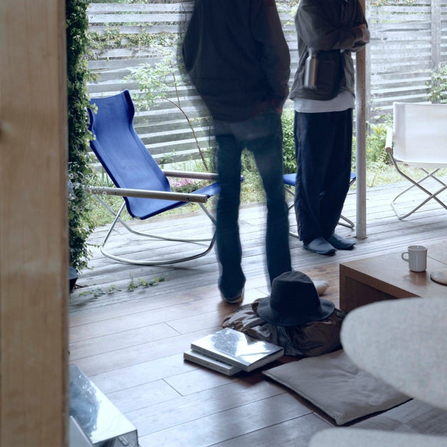 Schaukelstuhl Nychair X Blau/Natur - Nychair X - DesignWe.Love