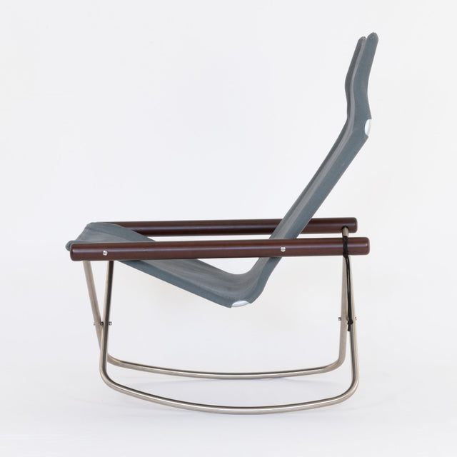 Schaukelstuhl Nychair X Grau/Dunkelbraun - Nychair X