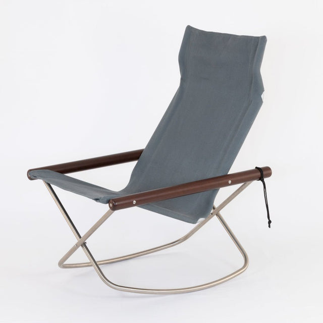 Schaukelstuhl Nychair X Grau/Dunkelbraun - Nychair X - DesignWe.Love