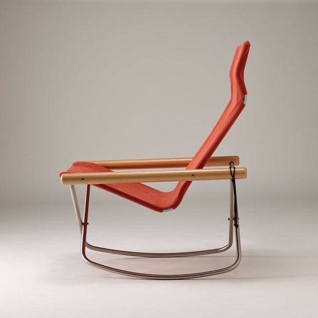 Schaukelstuhl Nychair X Terracotta/Natur - Nychair X - DesignWe.Love