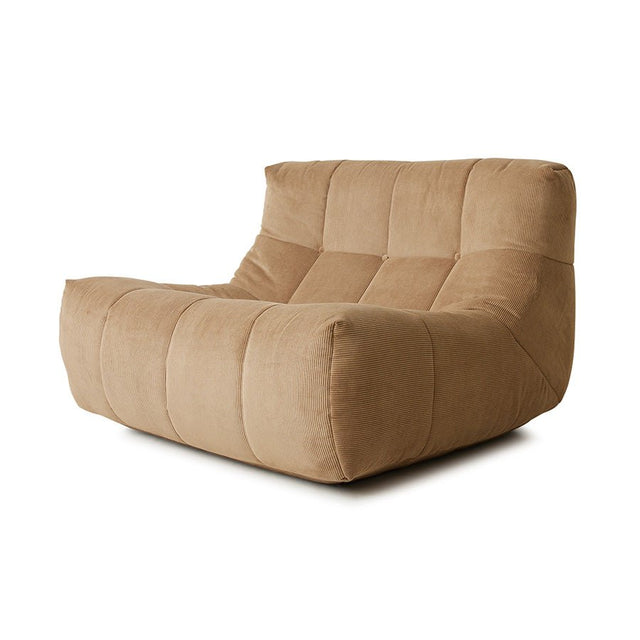 Sessel Lazy Lounge Chair Corduroy Rib Braun - HK Living - DesignWe.Love