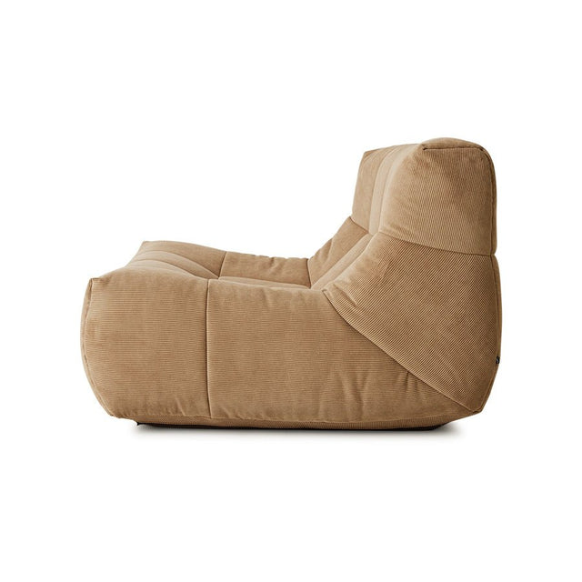 Sessel Lazy Lounge Chair Corduroy Rib Braun - HK Living - DesignWe.Love
