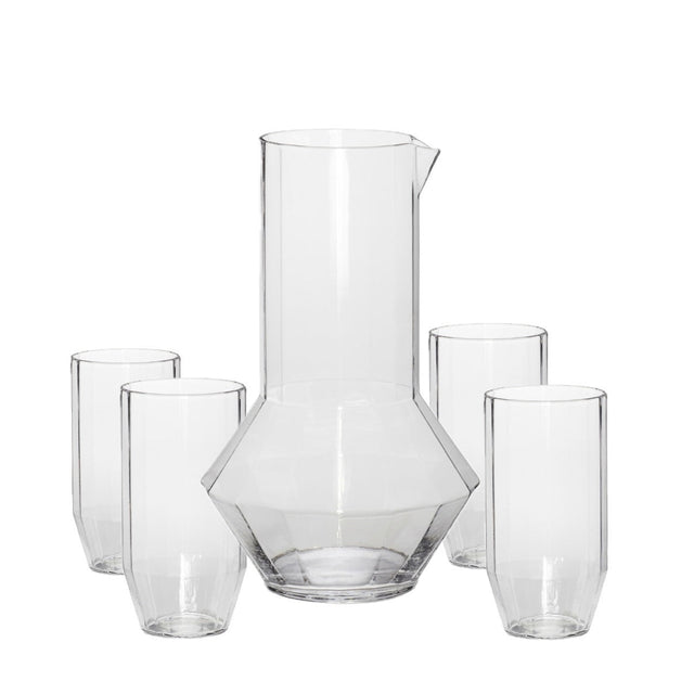 Set Karaffe Aster mit 4 Gläsern - Hübsch Interior - DesignWe.Love