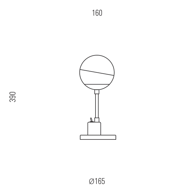 SF 28 Bauhaus Tischleuchte mit Halbkugel - Tecnolumen
