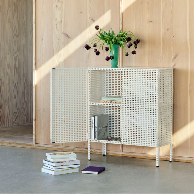 Sideboard Perforated Cabinet Floor Medium Eggshell - HAY
