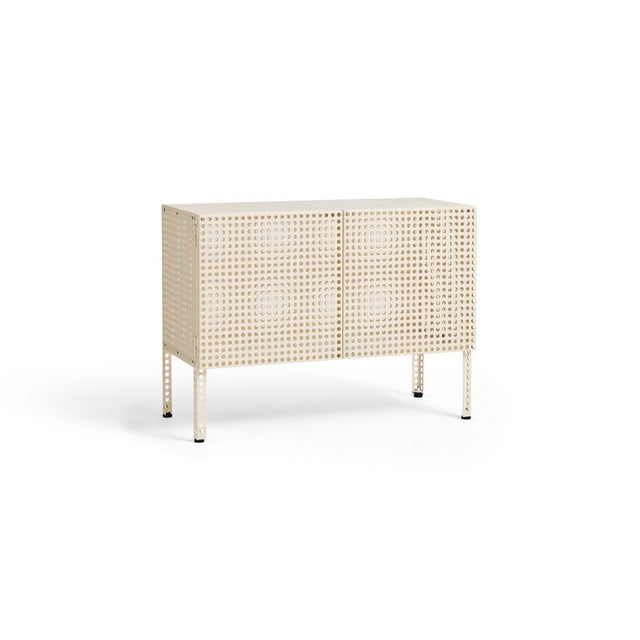 Sideboard Perforated Cabinet Floor Small Eggshell - HAY
