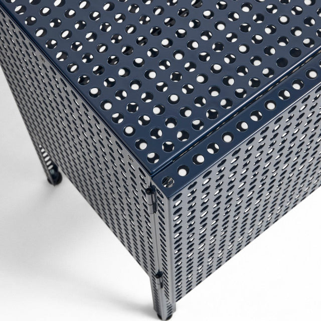 Sideboard Perforated Cabinet Floor Small Steel Blue - HAY