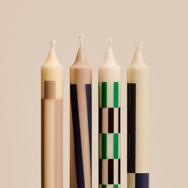 Stabkerze Pattern Candle Cream/Sand - HAY - DesignWe.Love