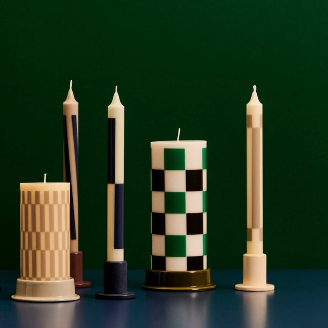 Stabkerze Pattern Candle Cream/Sand - HAY - DesignWe.Love