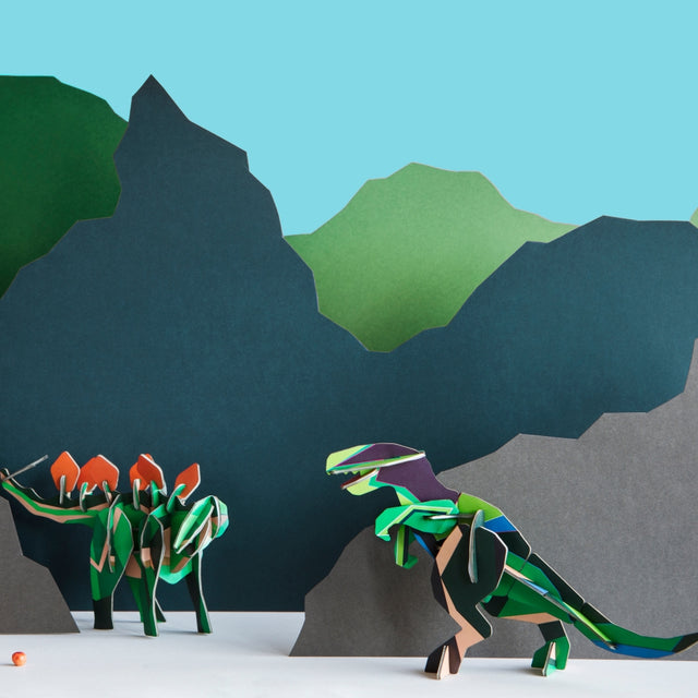 Stegosaurus Dino 3D-Pappmodell aus Recyclingkarton - Studio Roof