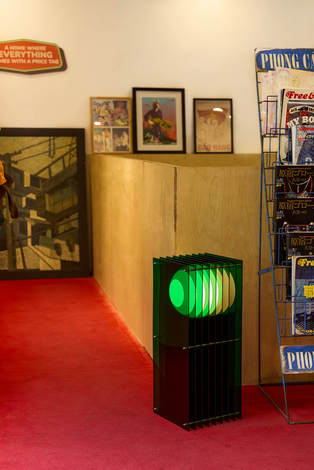 Stehleuchte Lớp Large Rectangle Green Acrylic - Bang