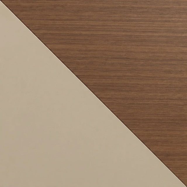 Farbmuster String Wohnzimmer Set Walnuss mit Bodenleiter Beige