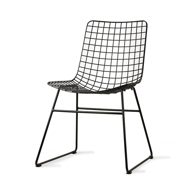 HKliving Wire Chair schwarz – Esszimmerstuhl aus Metall