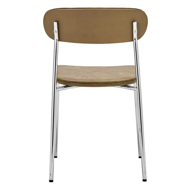Stuhl Pova Chrom/Khaki gepolstert 2er Set - House Doctor