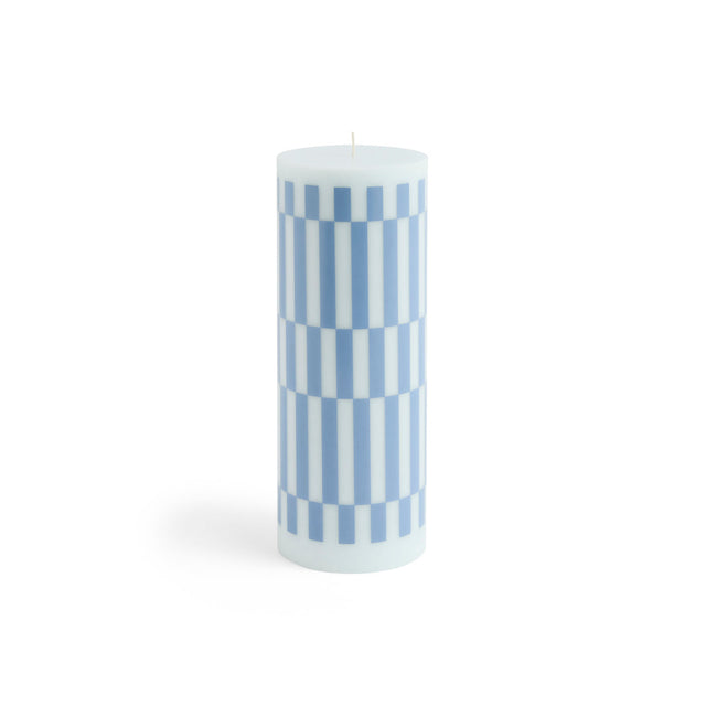 Stumpenkerze Column Candle Blau Dusty Blue Large - HAY